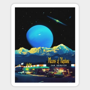 Moons Of Neptune Car Service Magnet